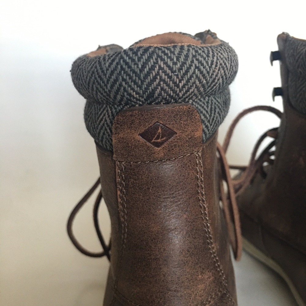 SPERRY Top Sider Women's Size 7.5M Brown Leather Ankle Boots. EUC - Picture 14 of 16